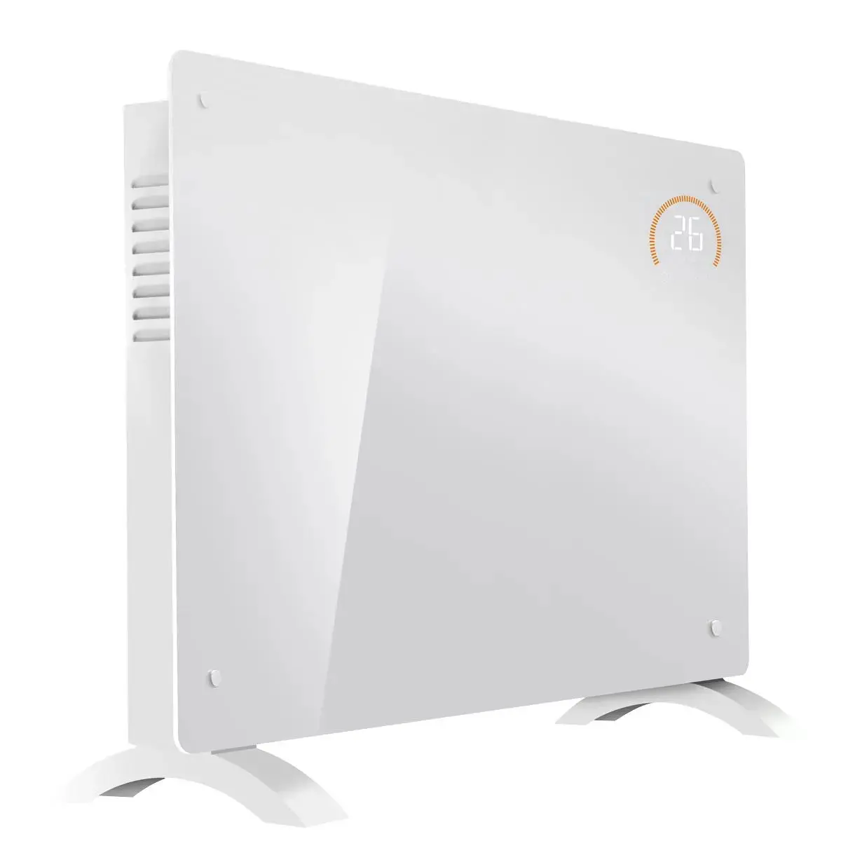 Baridi Electric Glass Panel Heater, 2000W, Thermostat Controlled 24Hr 7 Day Timer, Wi-Fi Enabled, Remote Control, White 1
