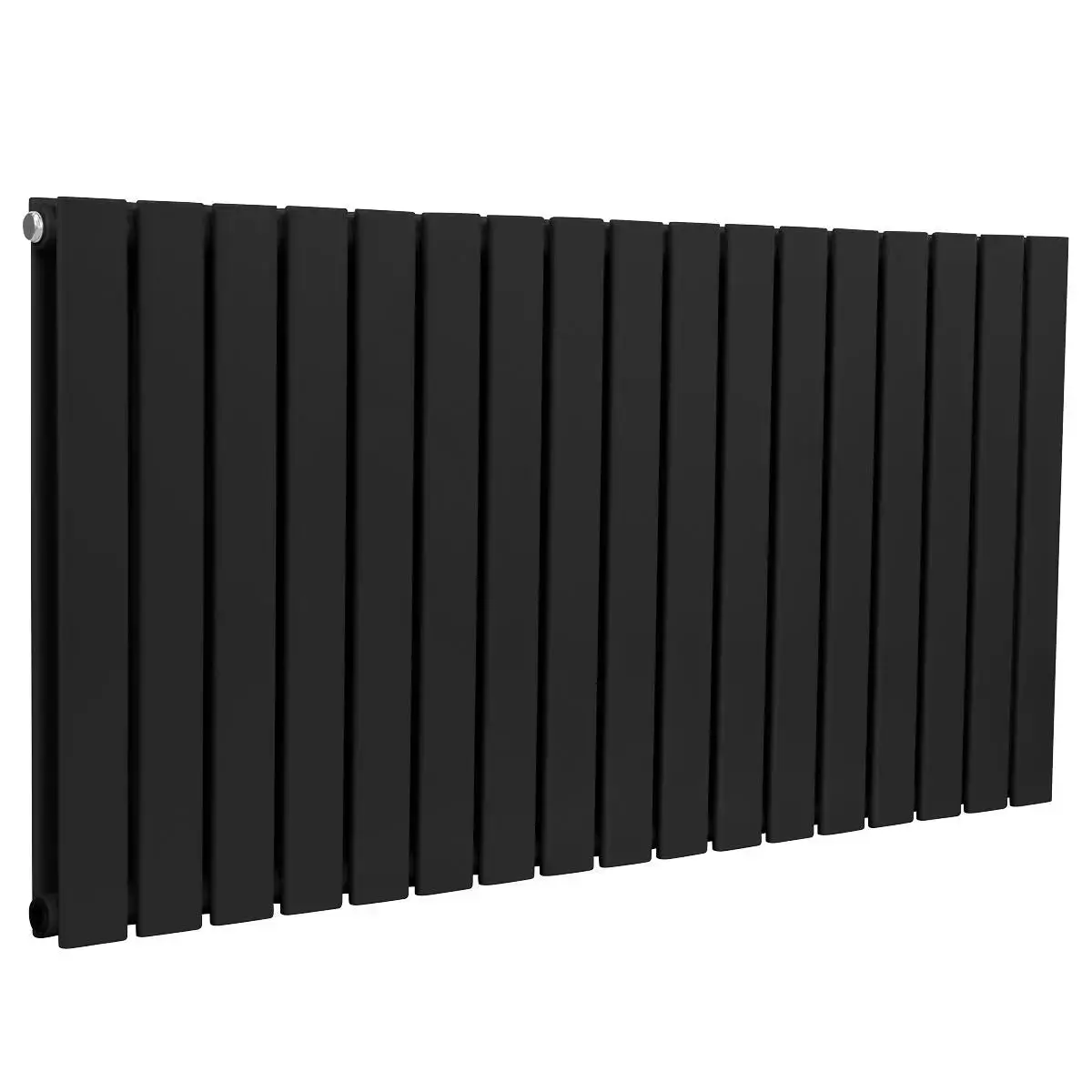 Baridi Horizontal Radiator Contemporary Double Flat Panel Design 600 X 1190Mm – Black 1