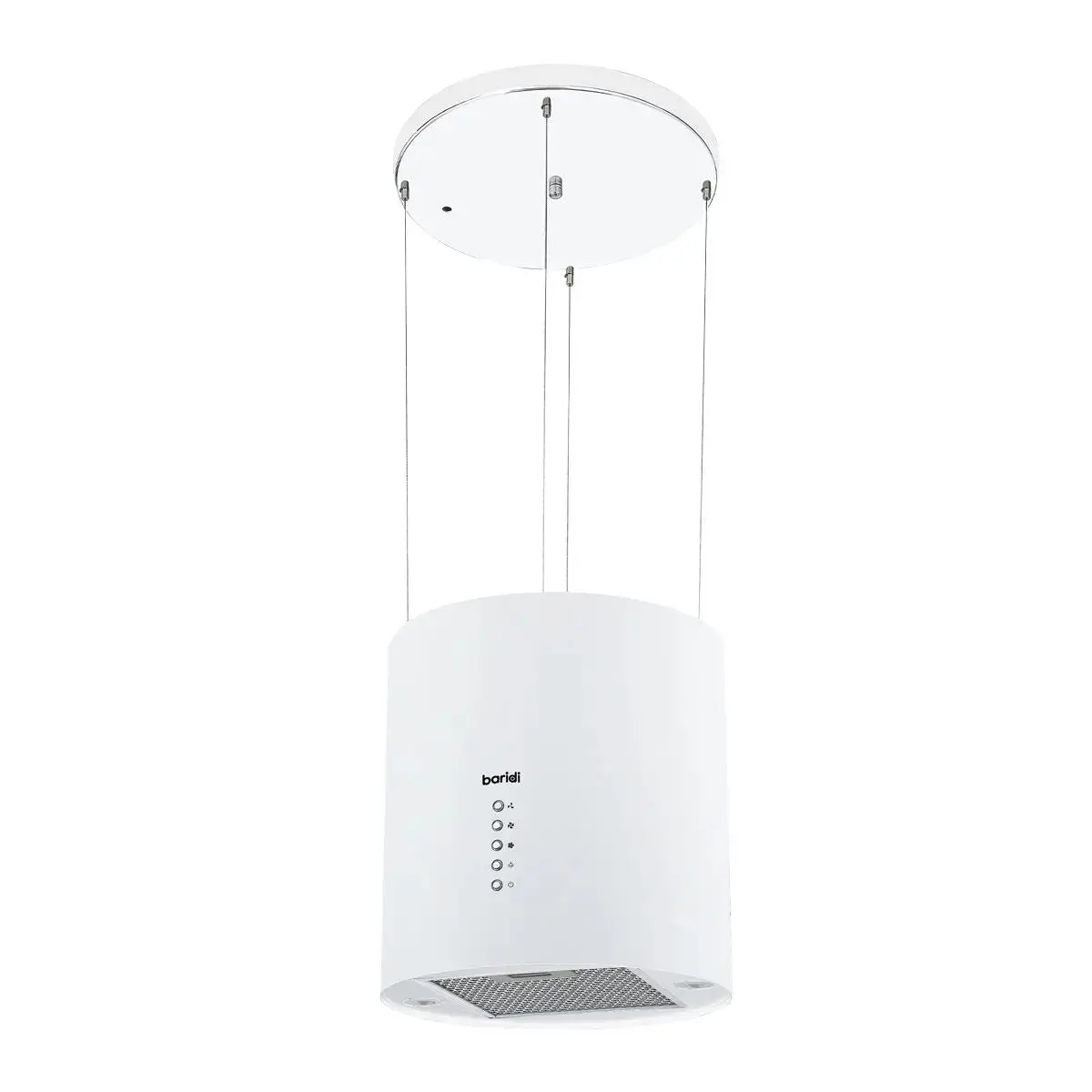 Baridi Island Cooker Hood, Pendant Style, Ø35cm, 3 Speed, White 1