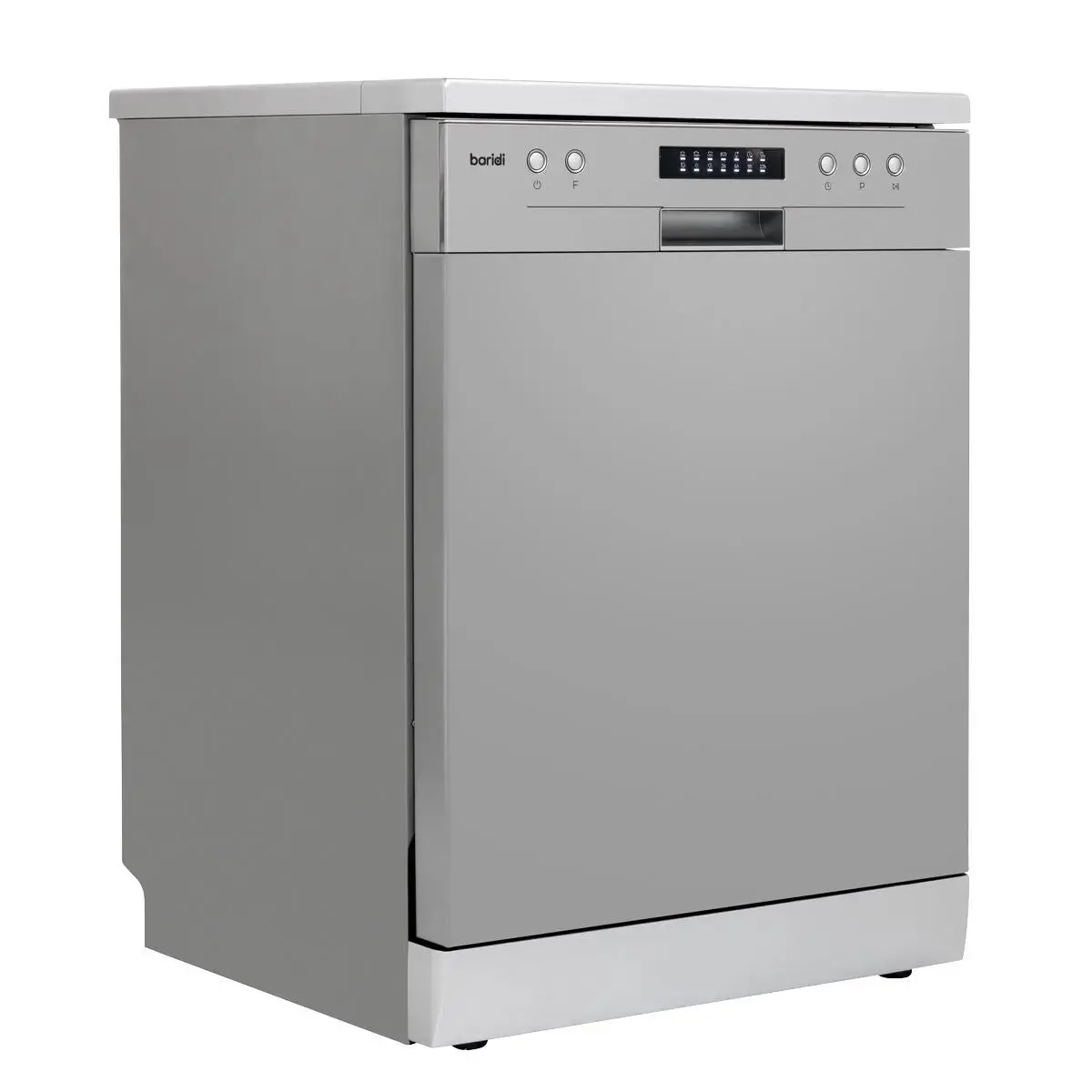 Baridi Regular Sized Freestanding Dishwasher 60Cm Wide 13 Place Settings - Silver 1