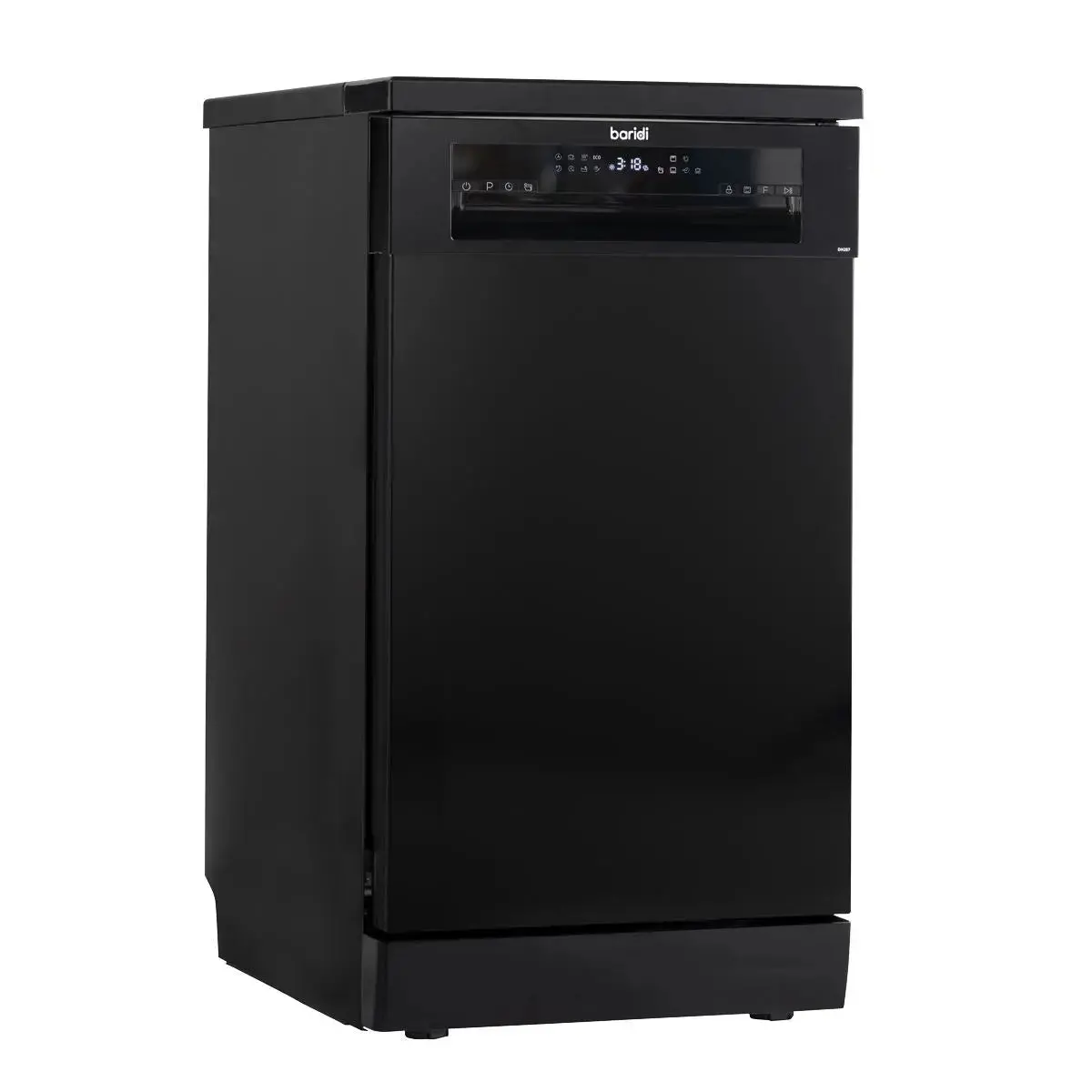Baridi Slimline Freestanding Dishwasher 45Cm Wide 10 Place Settings - Black 1