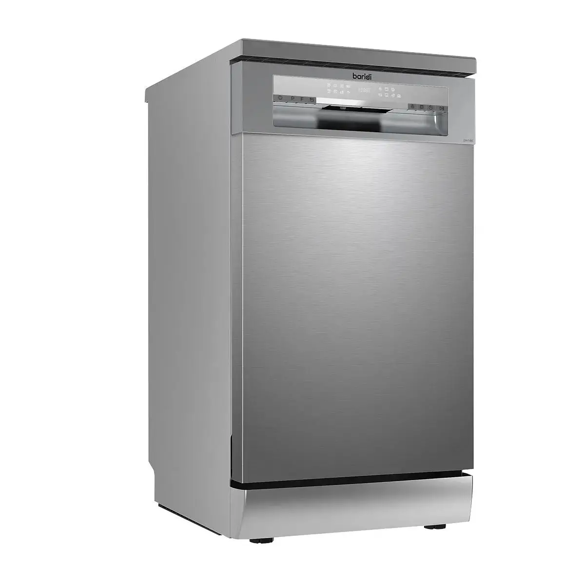 Baridi Slimline Freestanding Dishwasher, 45Cm Wide With 10 Place Settings, 8 Programs & 5 Functions, Led Display, Silver 1