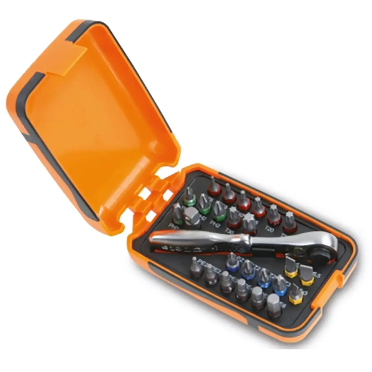 Beta Tools Screwdriver Bit Set Colour Coded 1/4" Hex Drive Ratchet In Case 27 Pieces 860/C27 1