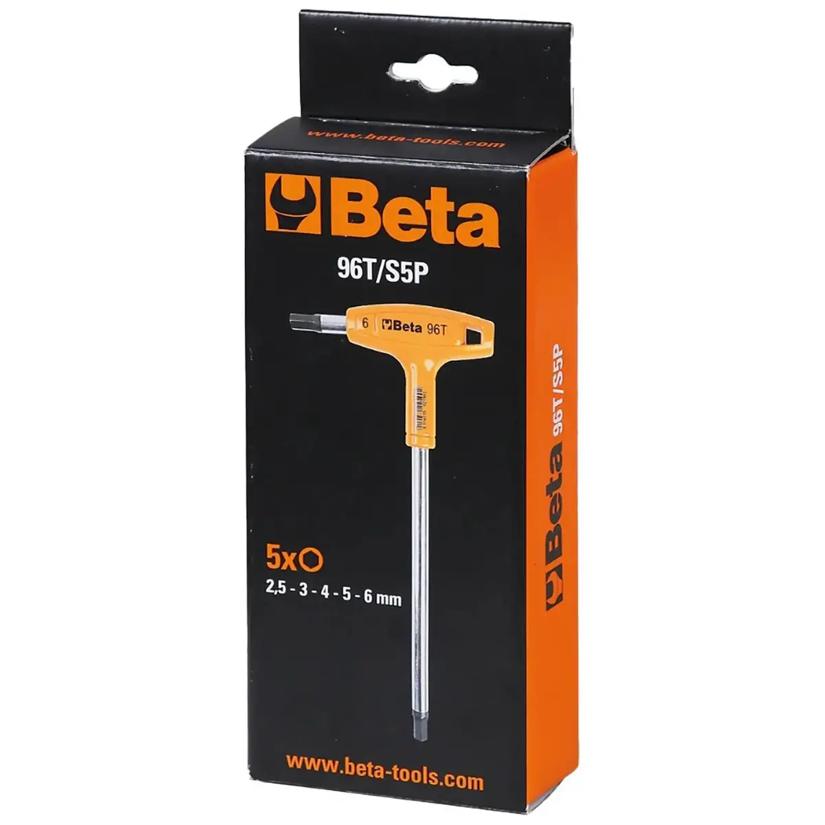Beta Tools T-Handle Hex Key Wrench Set 2.5-6Mm 5 Pieces 96T/S5p 1