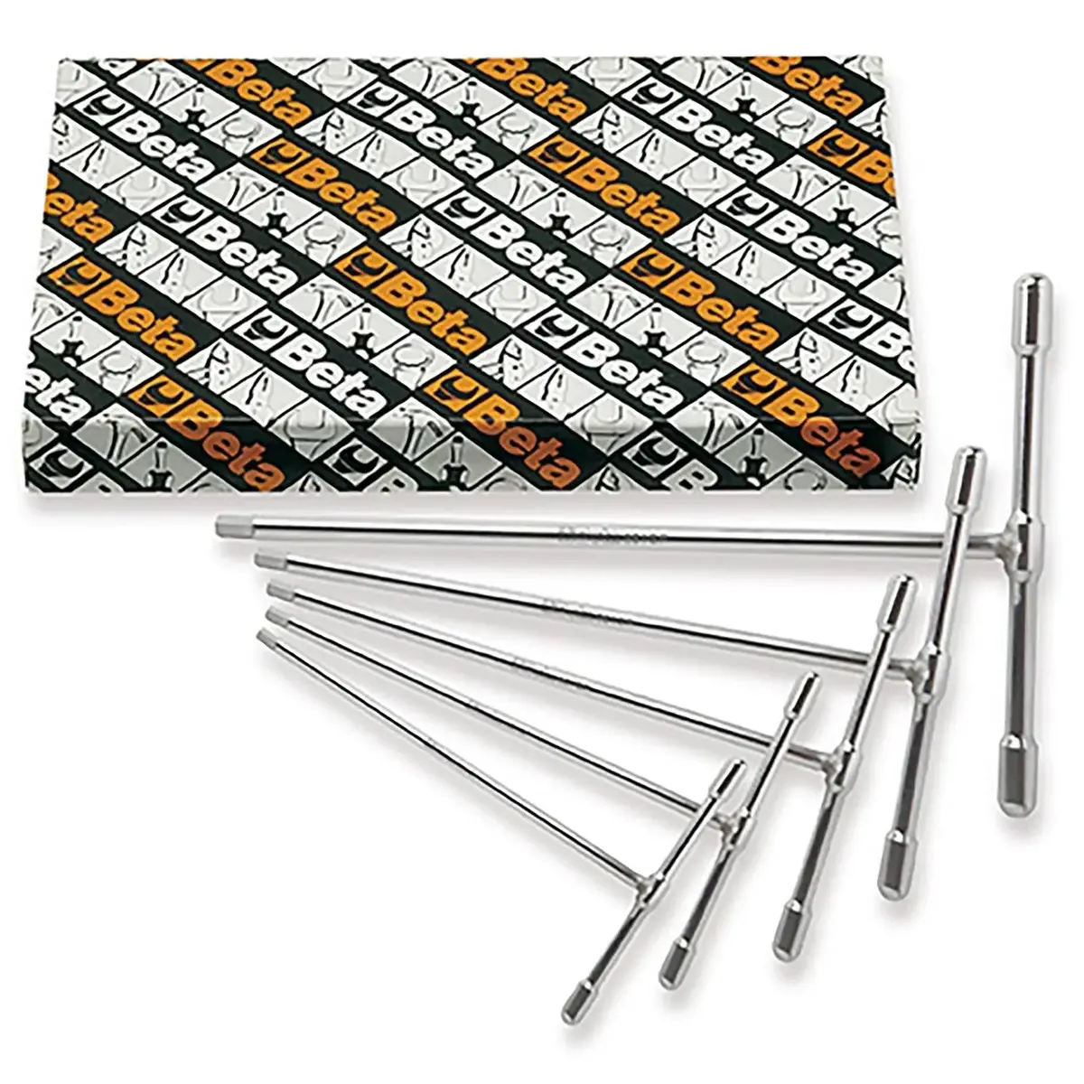 Beta Tools T-Handle Hex Key Wrench Set 3-10Mm Male End 6 Pieces 951Gp/S6 1