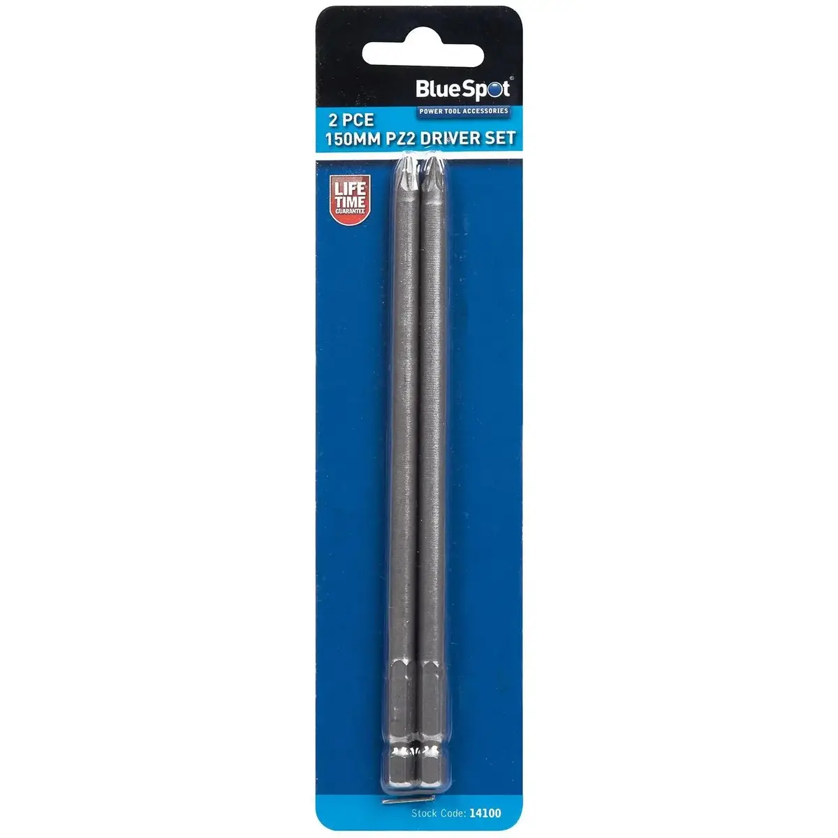 Bluespot 150Mm Pz2 Pozi Driver Screwdriver Bit Set 2 Piece 1