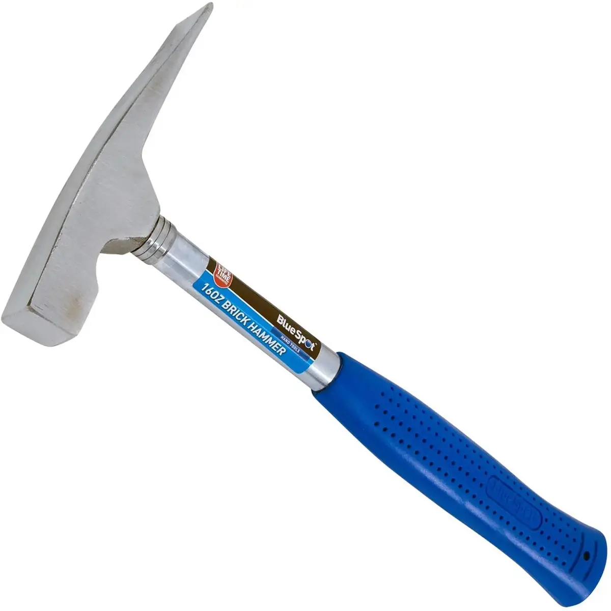 Bluespot 16Oz Brick Hammer Steel Head Soft Rubber Grip Bricklayer Chipping Rock 1