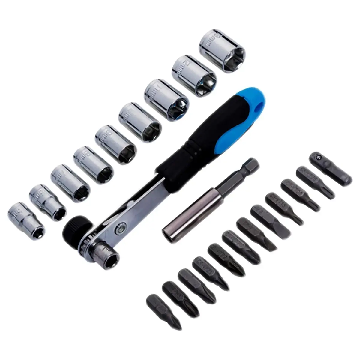 Bluespot 23 Piece Offset Ratchet Handle Bit And Socket Set In Case 1