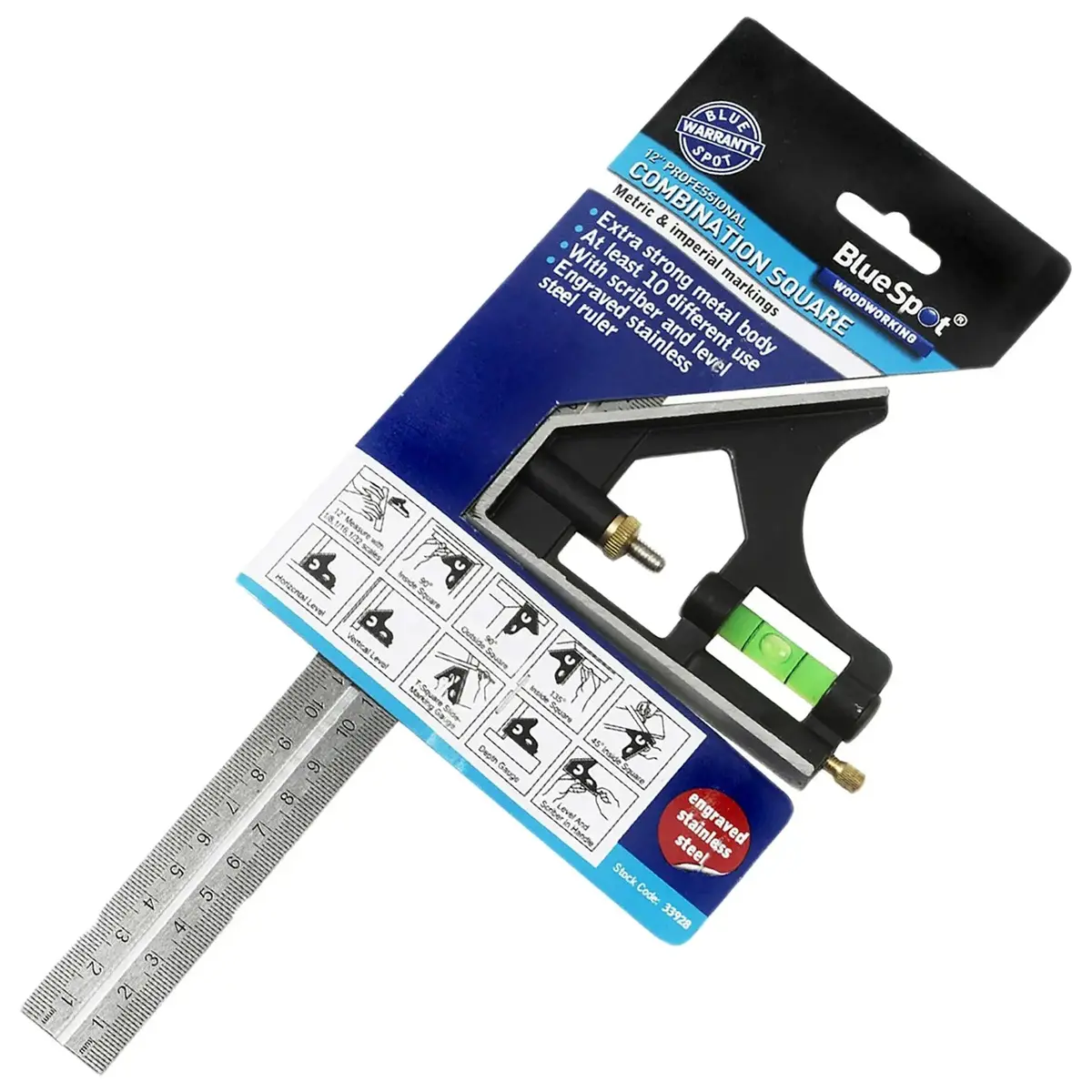 Bluespot 300Mm (12") Heavy Duty Combination Square 1