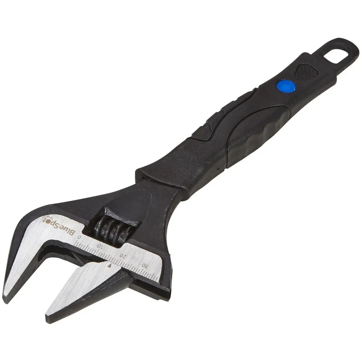 Bluespot Adjustable Wrench Wide Jaw 200Mm 8In Jaw Capacity 39Mm 1
