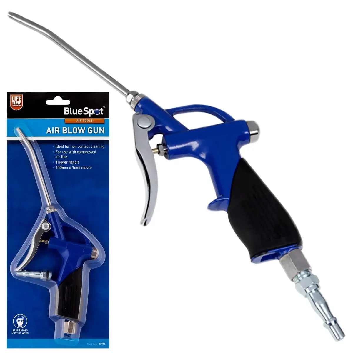 Bluespot Air Blow Dust Gun 100Mm With 3Mm Nozzle 1/4" Bsp 1