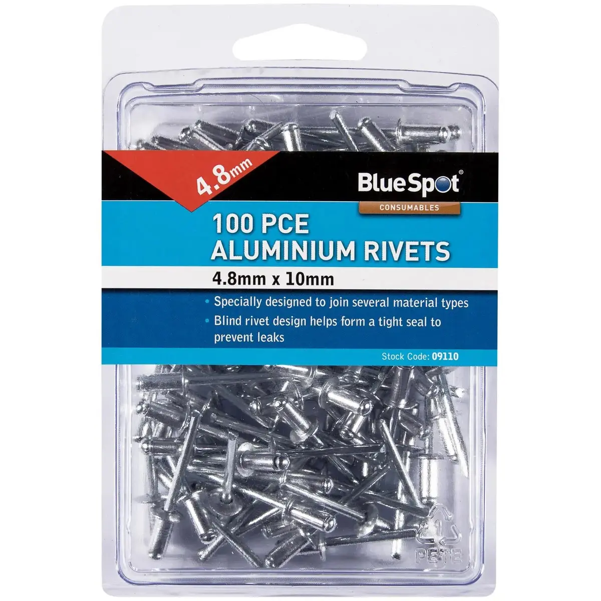 Bluespot Aluminium Rivets 4.8 X 10Mm 100 Piece 1
