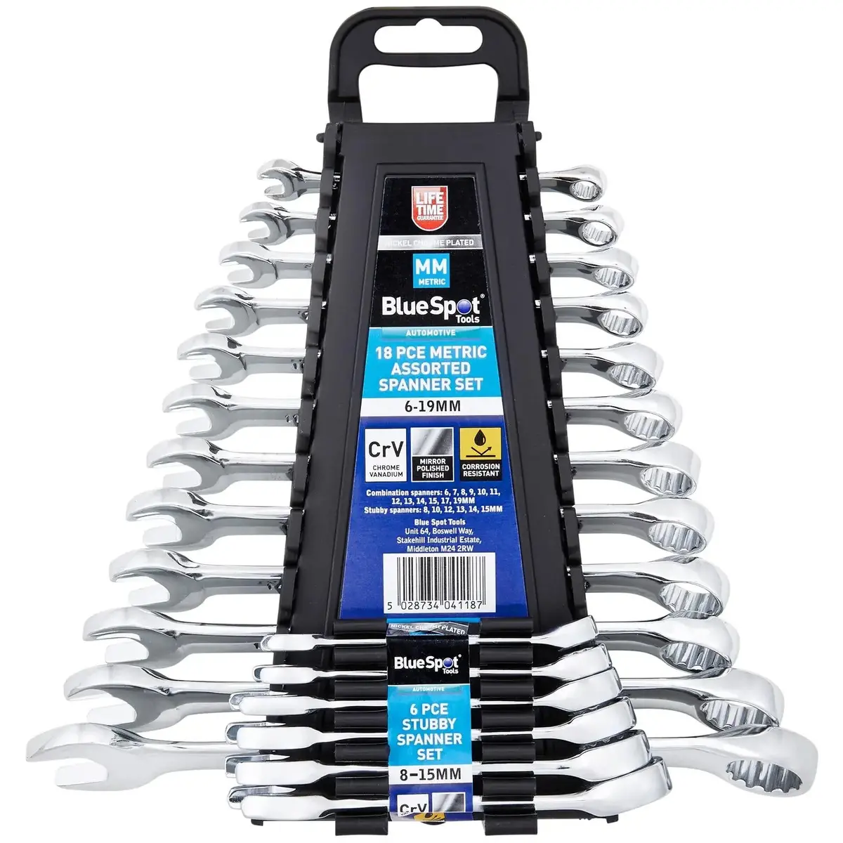 Bluespot Assorted Combination Spanner Set Metric 6-19Mm 18 Piece 1