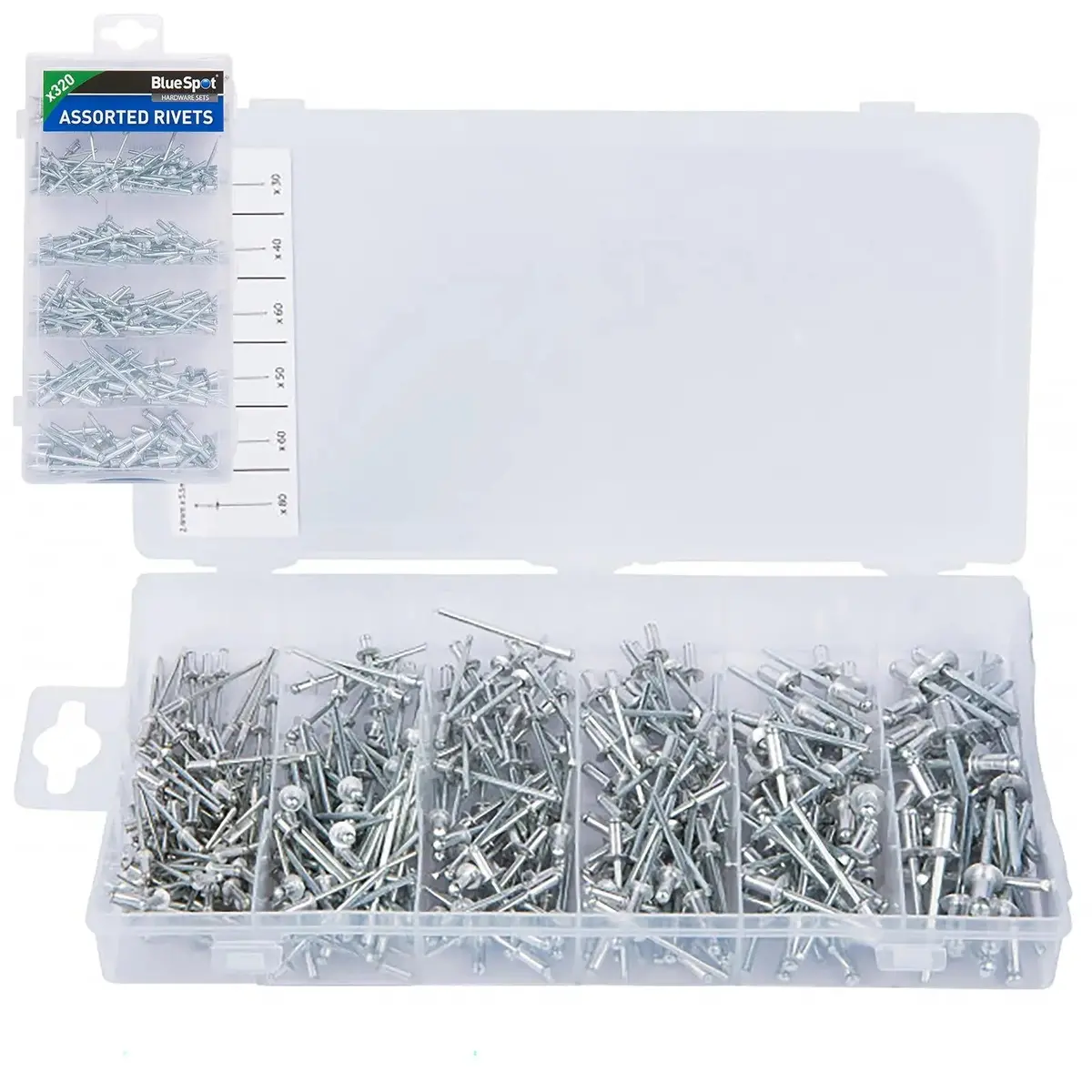 Bluespot Blind Rivet Set Assorted 320 Pieces 2.4-8Mm 1
