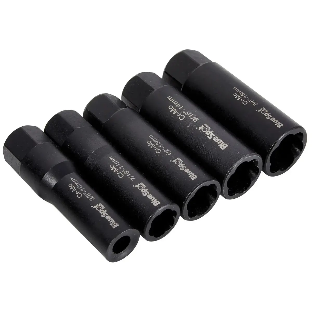 Bluespot Bolt And Nut Remover Set Deep Impact 3/8" Drive 10-16Mm 5 Piece 1