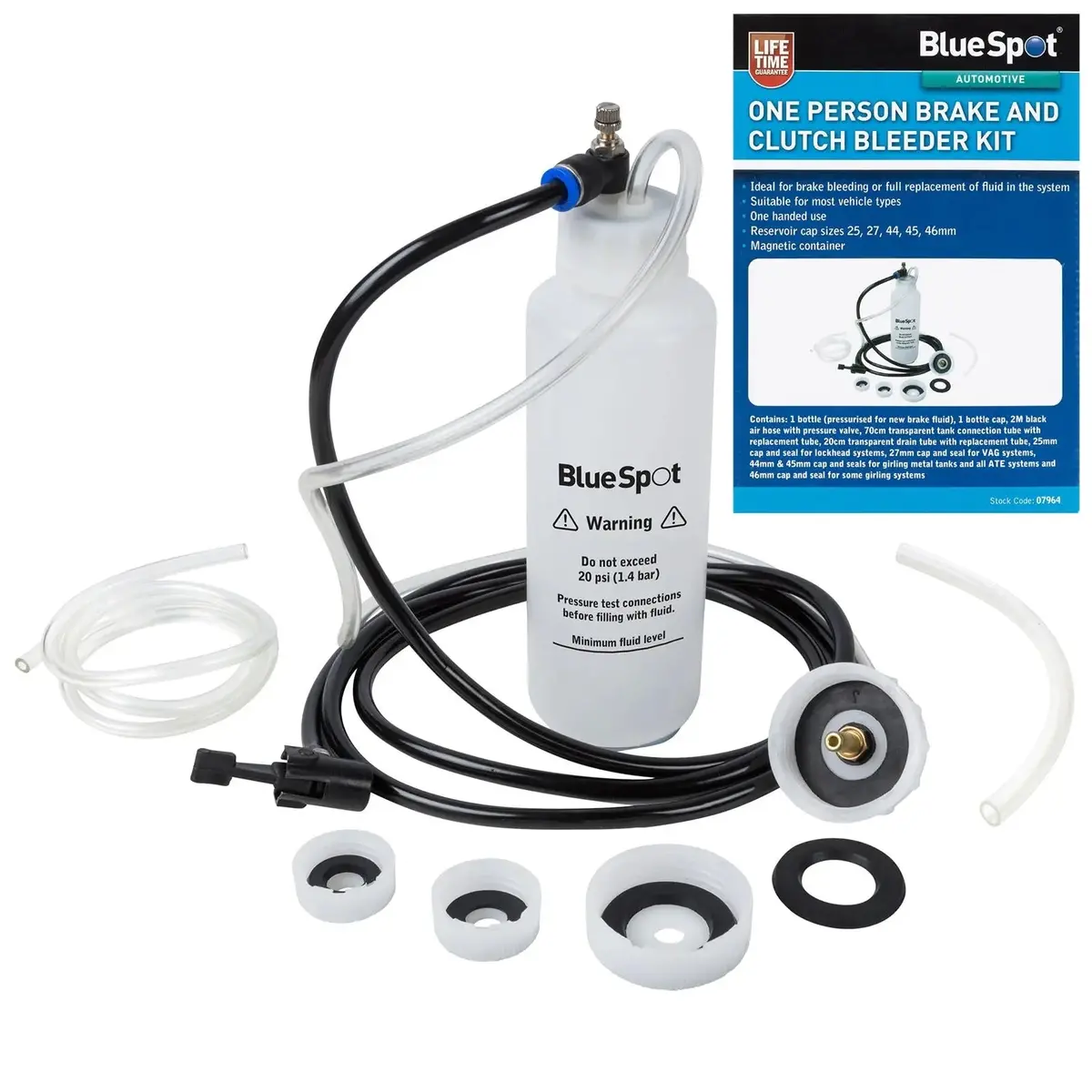 Bluespot Brake And Clutch Bleeder Kit One Handed Operation 500Ml 1