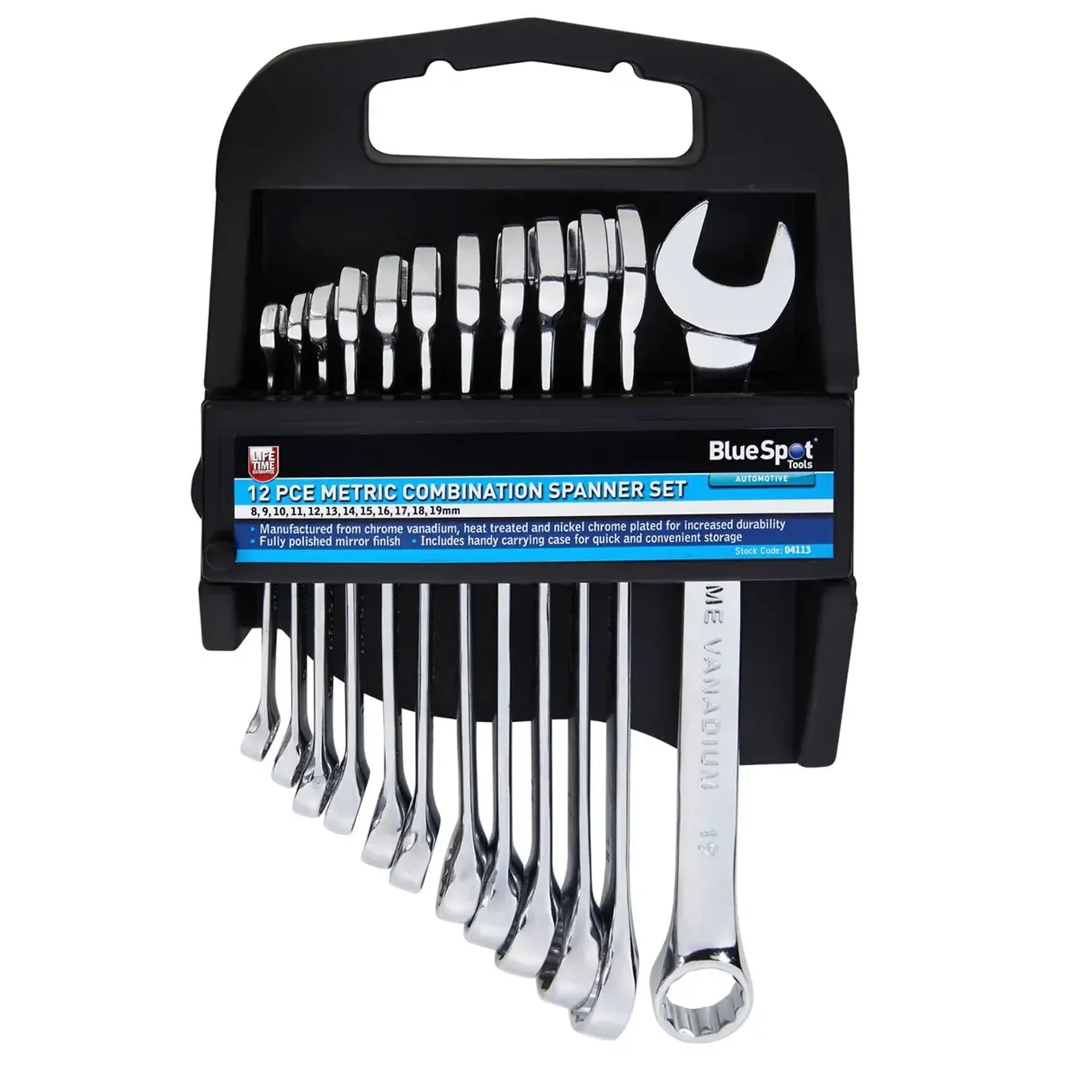 Bluespot Combination Spanner Set 12 Piece 8-19Mm Metric 1