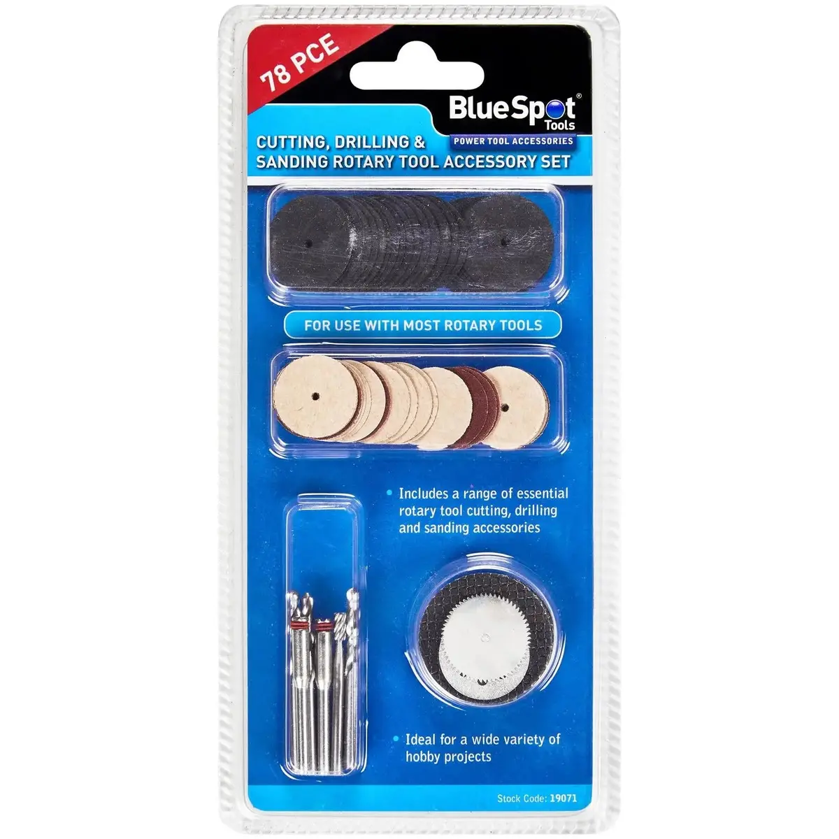 Bluespot Cutting Drilling And Sanding Rotary Tool Accessory Set 78 Piece 1