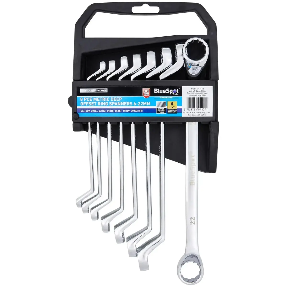 Bluespot Deep Offset Ring Spanner Set Metric 6-22Mm 8 Piece 1