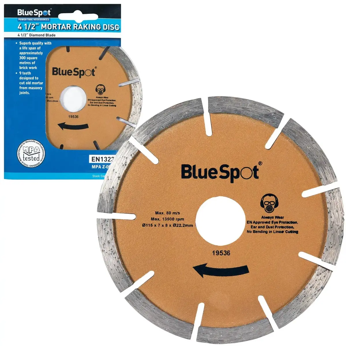 Bluespot Diamond Mortar Raking Disc Blade 115Mm 4.5" Angle Grinder Pointing 1