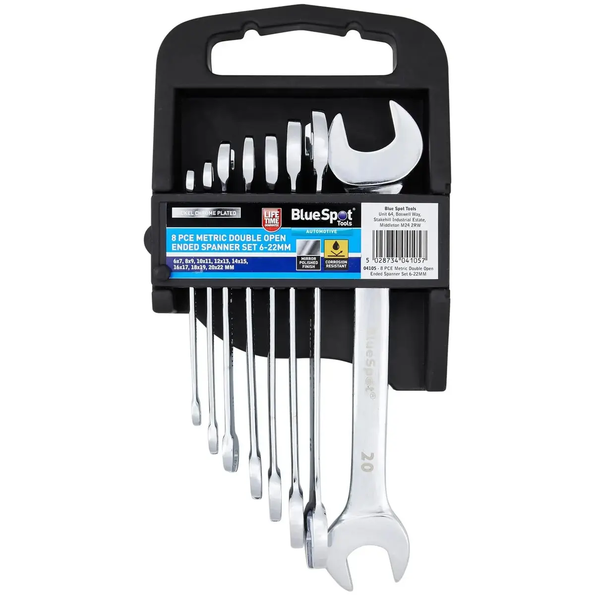 Bluespot Double Open Ended Spanner Set Metric 6-22Mm 8 Piece 1