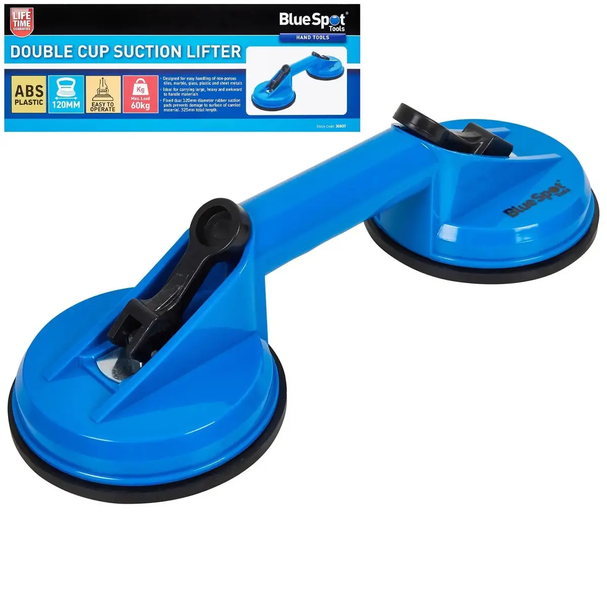 Bluespot Double Suction Cup Lifter 60Kg Capacity 1