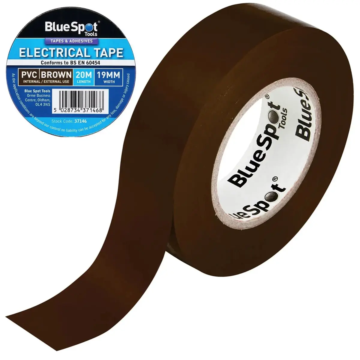 Bluespot Electrical Insulation Tape Brown Pvc 19Mm X 20M 1