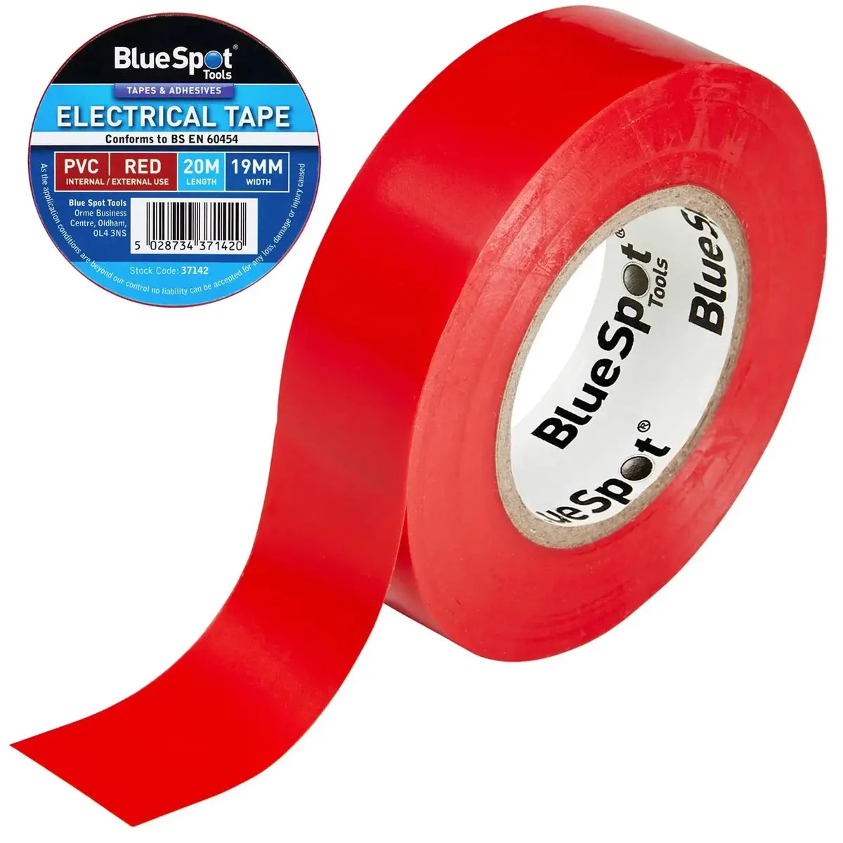 Bluespot Electrical Insulation Tape Red Pvc 19Mm X 20M 1