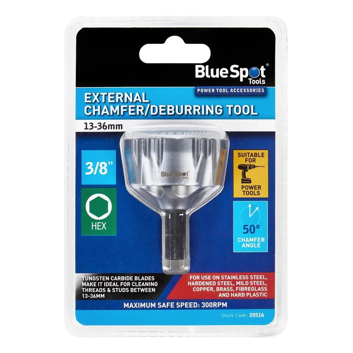 Bluespot External Chamfer Deburring Tool 13-36Mm 1
