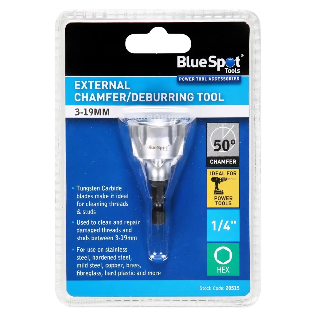 Bluespot External Chamfer Deburring Tool 3-19Mm 1