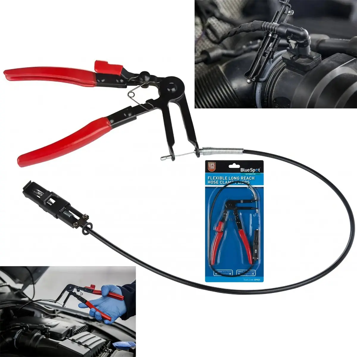 Bluespot Flexible Long Reach Hose Clamp Pliers 18-54Mm 630Mm Flexible Cable 1