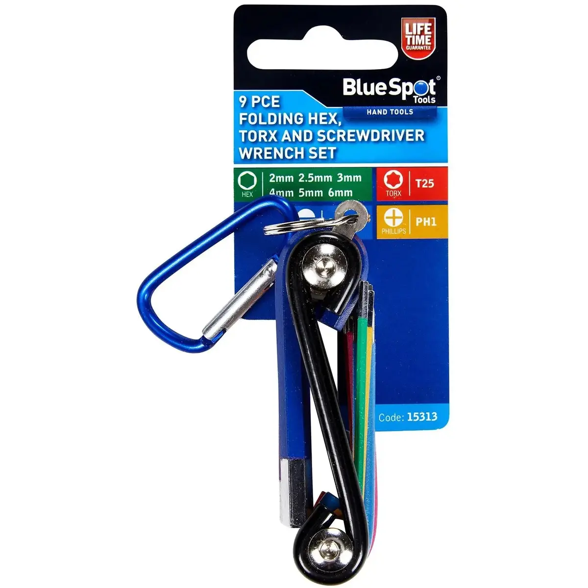 Bluespot Folding Hex Torx And Screwdriver Wrench Set 9 Pc 1