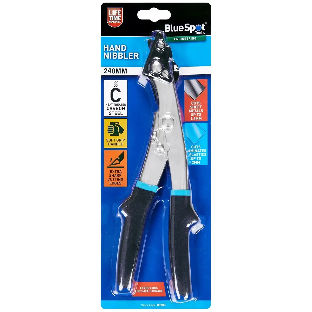 Bluespot Hand Nibbler 240Mm For Sheet Metal Laminate Platic 1