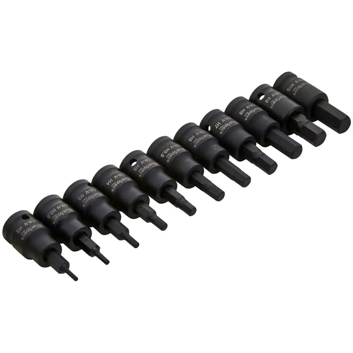 Bluespot Impact Hex Socket Bit Set 3/8" Drive 2-10Mm 11 Piece 1