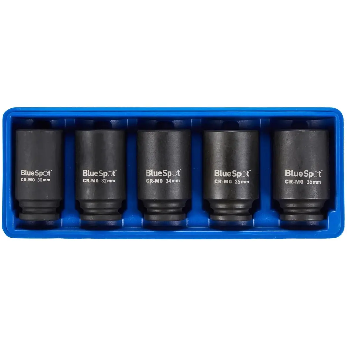 Bluespot Impact Hub Socket Set 1/2" Drive Chrome Molybdenum 30-36Mm 5 Piece 1