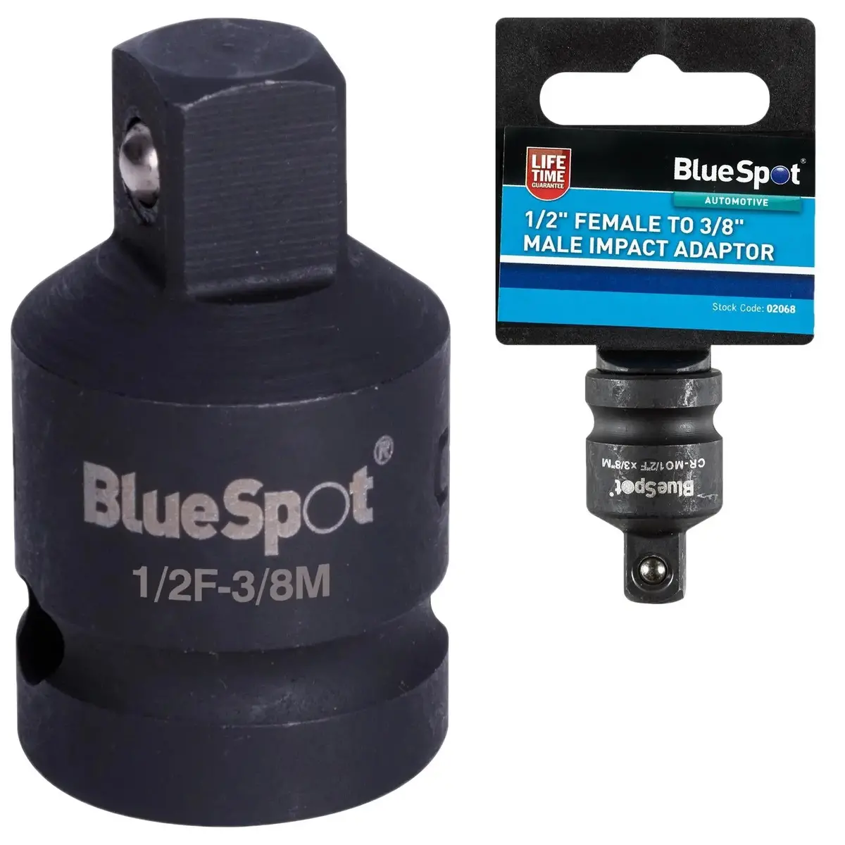 Bluespot Impact Socket Adaptor 1/2" Female To 3/8" Male Reducer 1