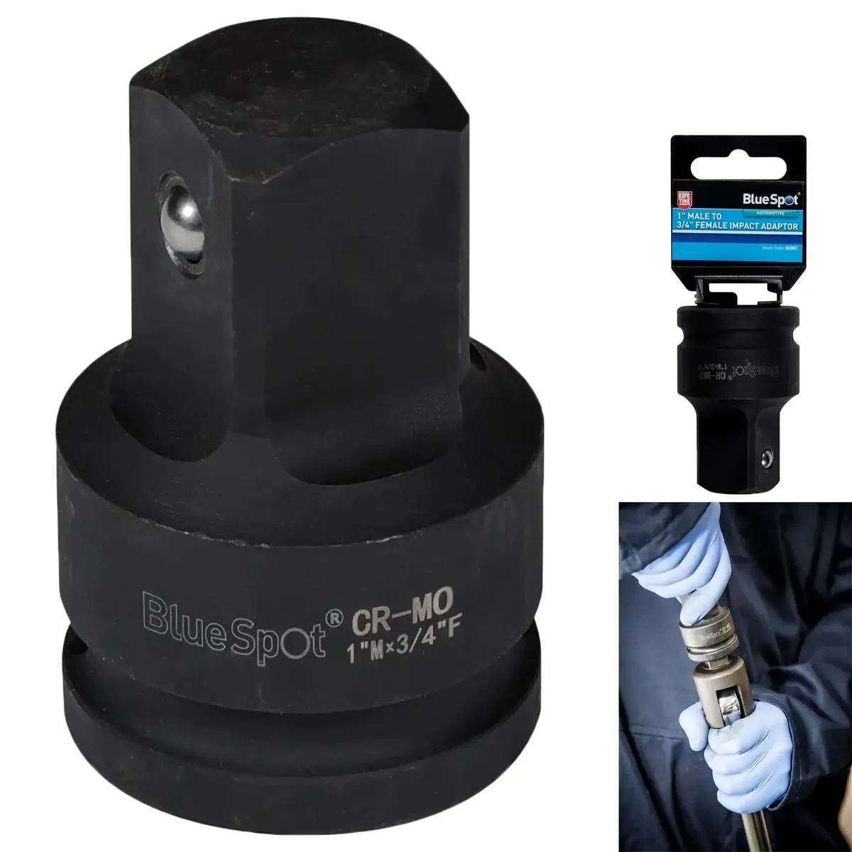 Bluespot Impact Socket Adaptor 3/4" Female To 1" Male 1