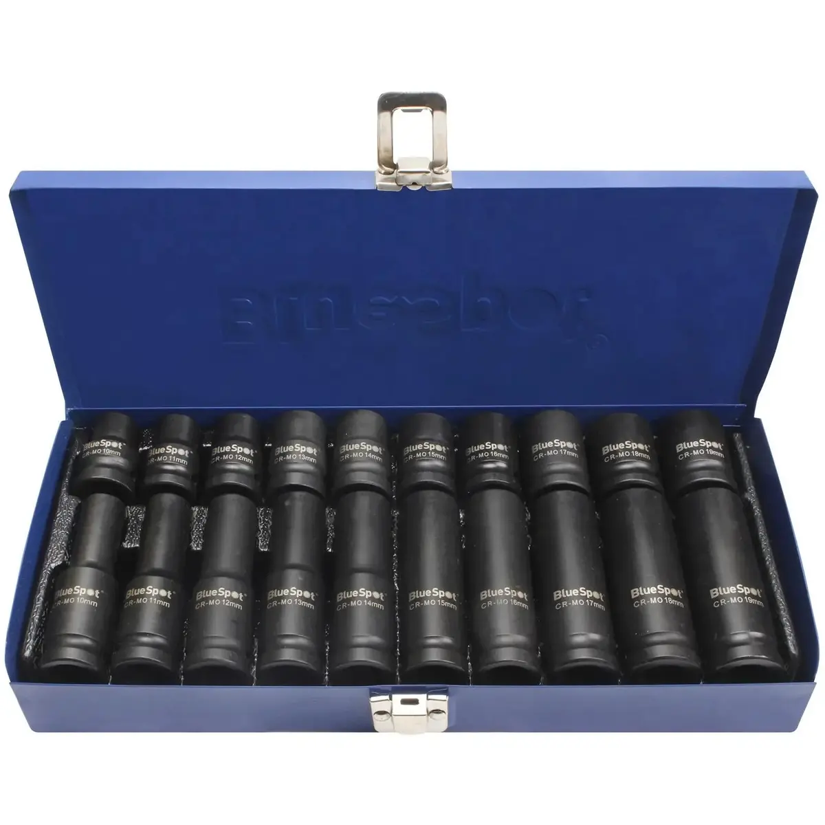 Bluespot Impact Socket Set Shallow Deep 1/2" Drive 10-19Mm 20 Piece 1