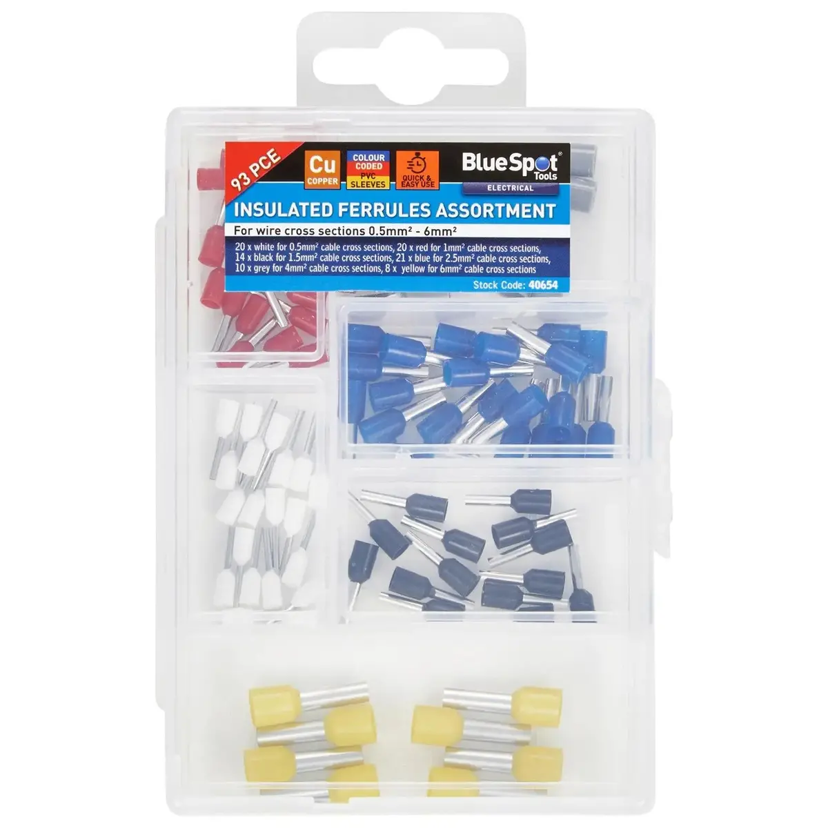 Bluespot Insulated Wire Ferrules Assortment 93 Piece 1