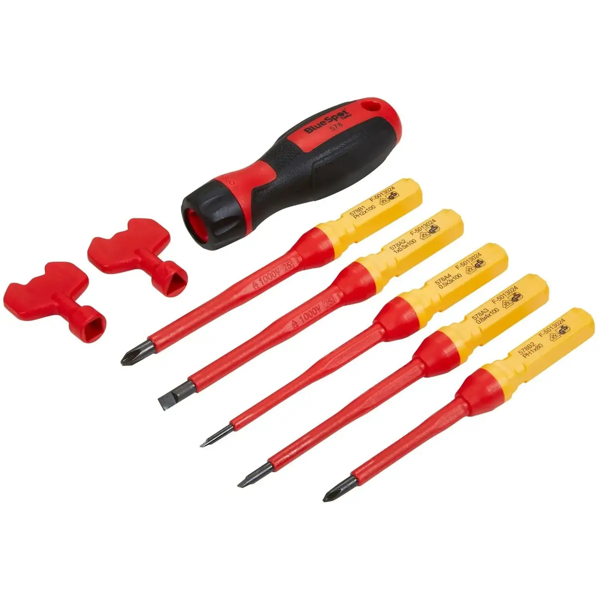 Bluespot Interchangeable Vde Screwdriver Set Slotted Phillips 8 Piece 1