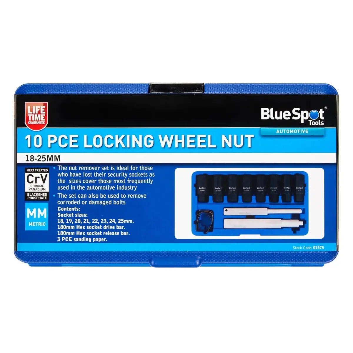 Bluespot Locking Wheel Nut 10 Piece 18-25Mm 1