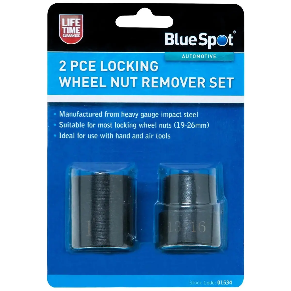 Bluespot Locking Wheel Nut Remover Set 2 Piece 19-26Mm 1