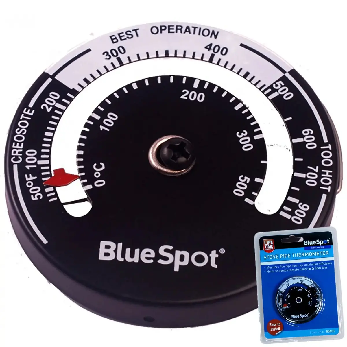 Bluespot Magnetic Stove Pipe Thermometer For Wood Log Burner 1
