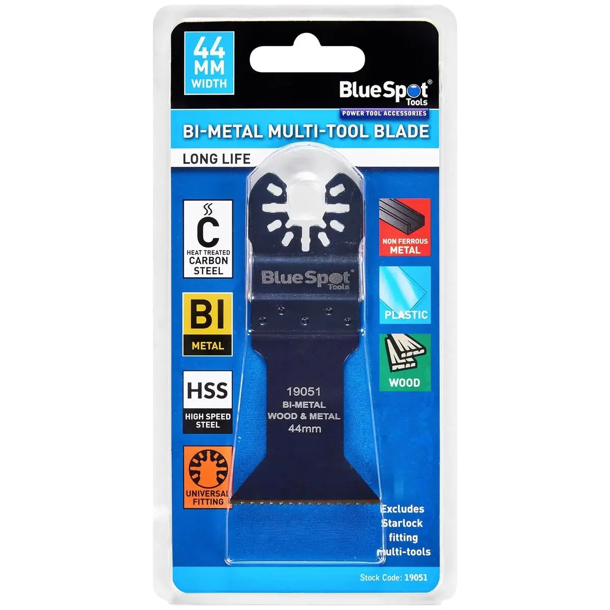 Bluespot Multi Tool Blade Bi-Metal 44Mm Omt For Wood Metal Plastic 1