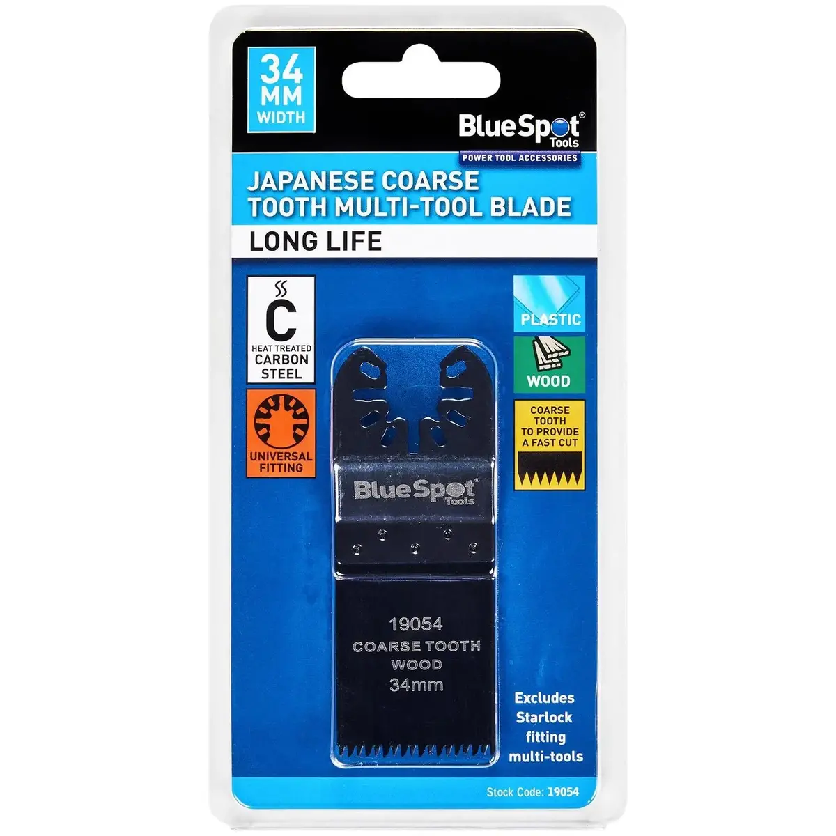 Bluespot Multi Tool Blade Japanese Coarse Tooth 34Mm Omt For Wood Plastic 1