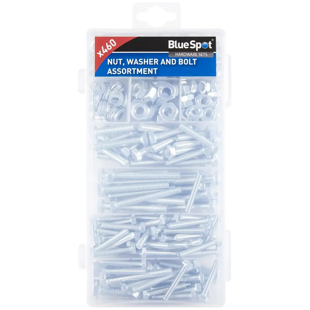 Bluespot Nut Washer And Bolt Set Assorment Box 460 Piece M5-M8 1
