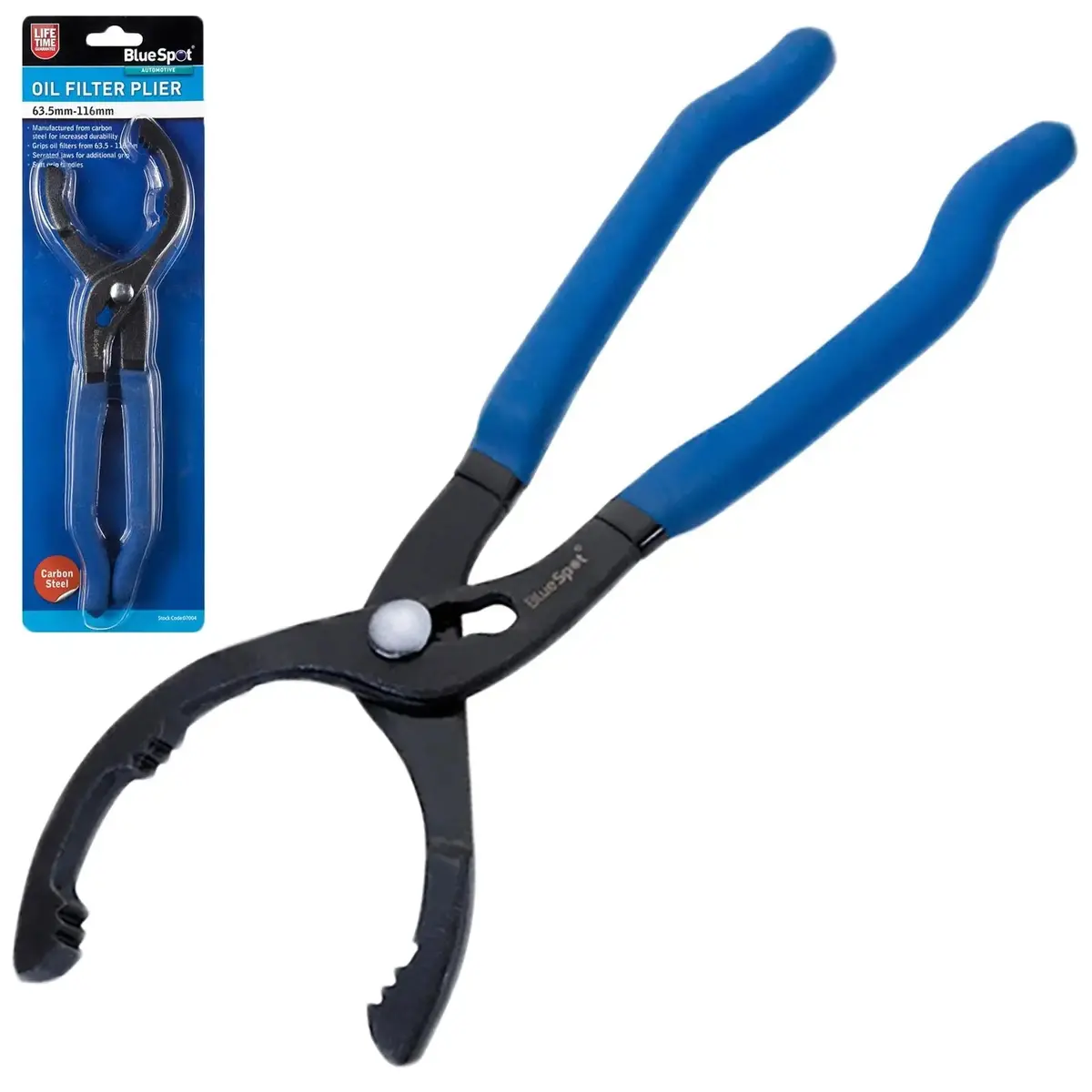 Bluespot Oil Filter Plier Wrench 12" 300Mm Jaw Opening 63.5-116Mm 1