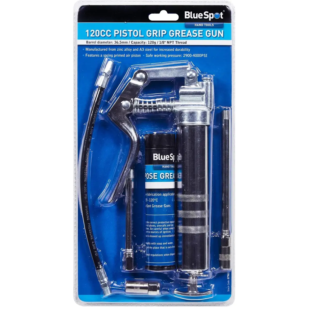 Bluespot Pistol Grip Grease Gun 120Cc 1