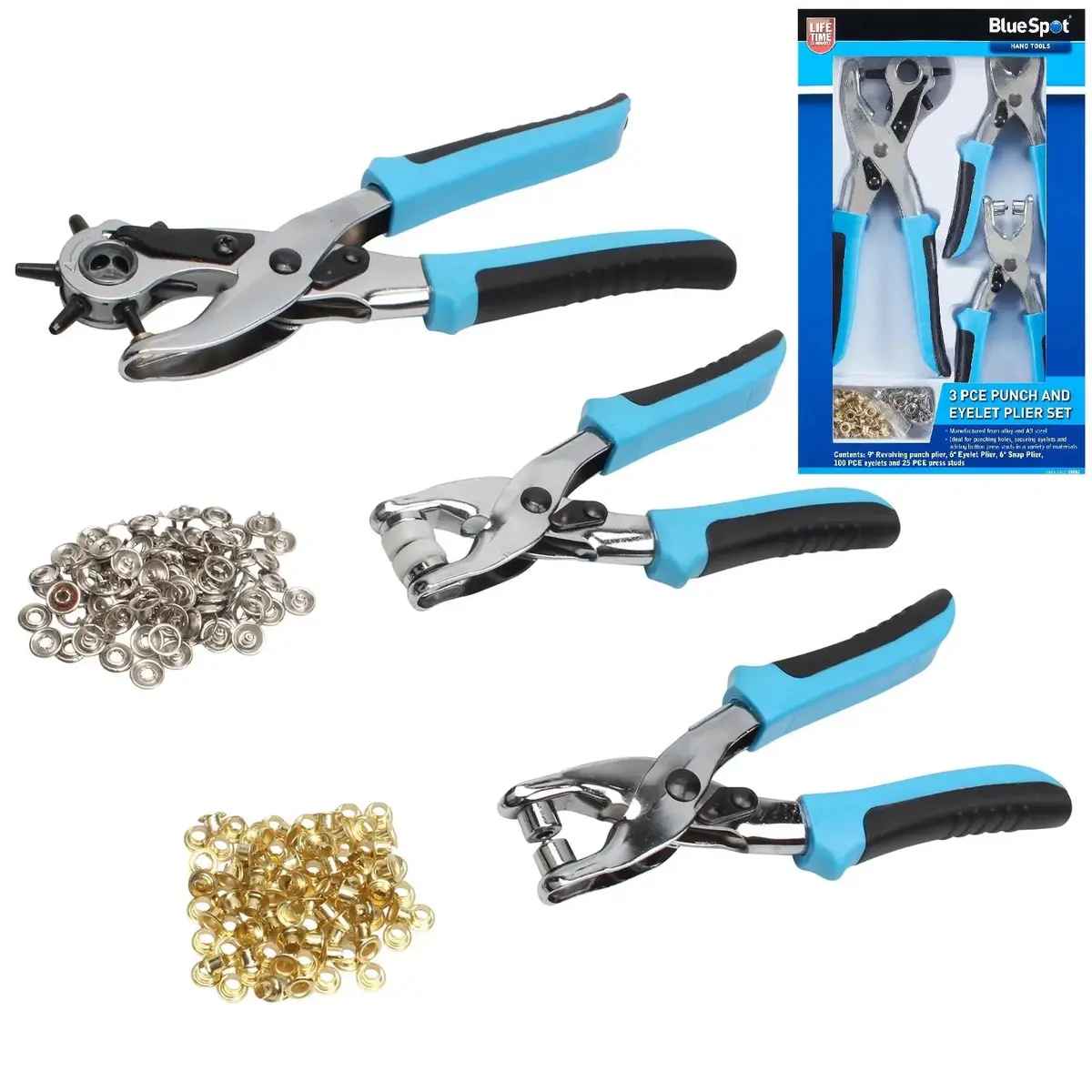 Bluespot Punch And Eyelet Plier Set 3 Piece 1