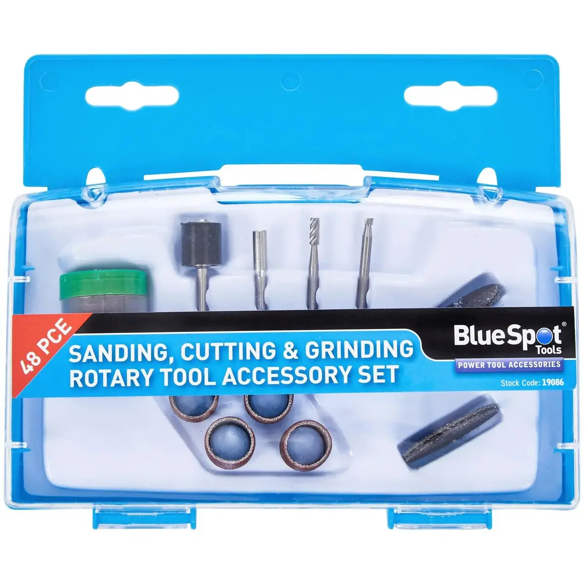 Bluespot Sanding Cutting And Grinding Rotary Tool Accessory Set 48 Piece 1